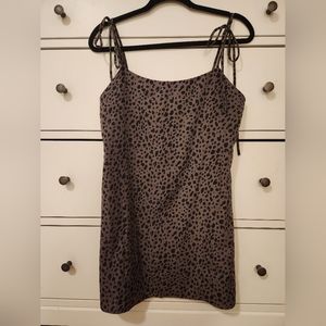 Leopard print mini dress